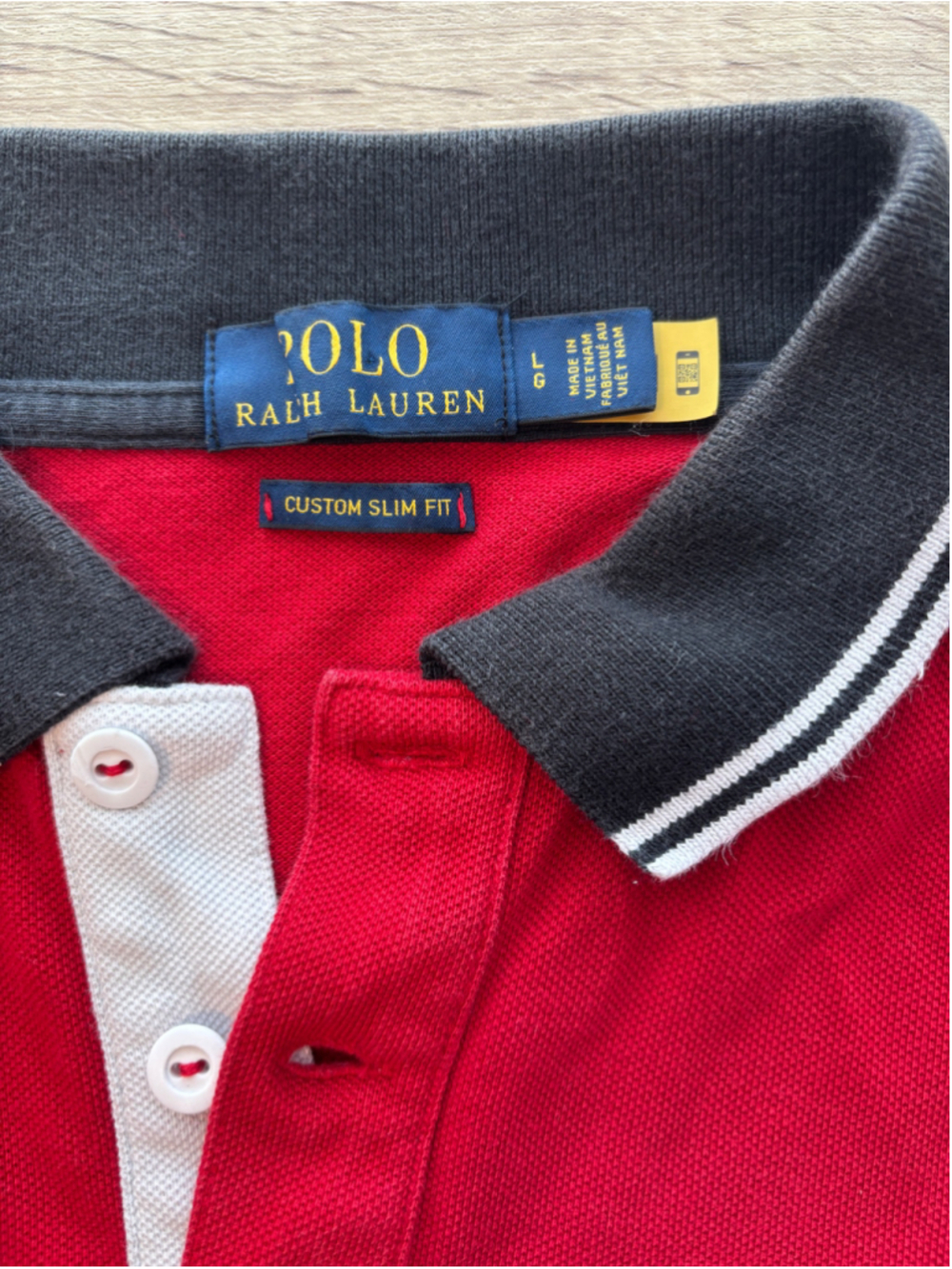 Polo Ralph Lauren Japan Polo Shirt Mens Size L Red White Black Preppy - Picture 6 of 10